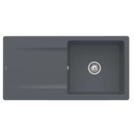 Мойка для кухни Villeroy & Boch Siluet 60 flat 98х49 см керамика graphite 33361Fi4