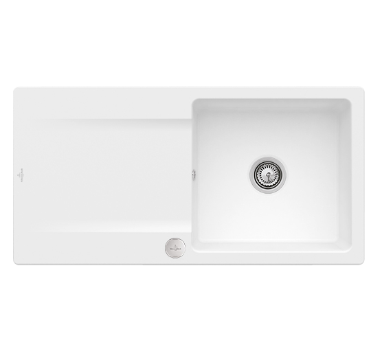 Мойка для кухни Villeroy & Boch Siluet 60 flat 98х49 см керамика stone white 33362FRW