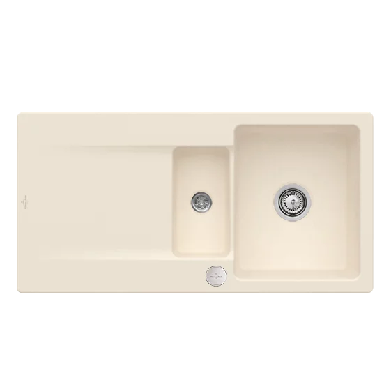 Мийка для кухні Villeroy & Boch Siluet 60 R flat 98х49 см кераміка ivory 33372FFU