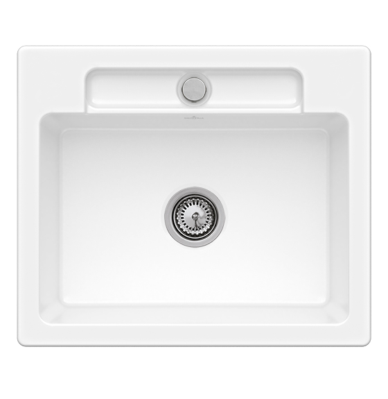 Мойка для кухни Villeroy & Boch Siluet 60 S flat 58х49 см керамика white alpin 33461FR1