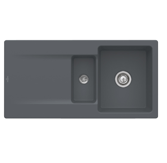 Мийка для кухні Villeroy & Boch Siluet 60 R flat 98х49 см кераміка graphite 33371Fi4