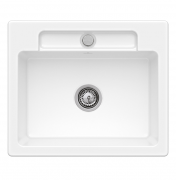 Мийка для кухні Villeroy & Boch Siluet 60 S flat 58х49 см кераміка white alpin 33461FR1
