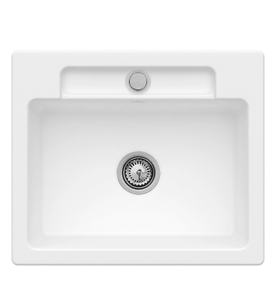 Мойка для кухни Villeroy & Boch Siluet 60 S flat 58х49 см керамика stone white 33461FRW