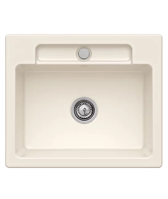 Мийка для кухні Villeroy & Boch Siluet 60 S flat 58х49 см кераміка crema 33461FKR