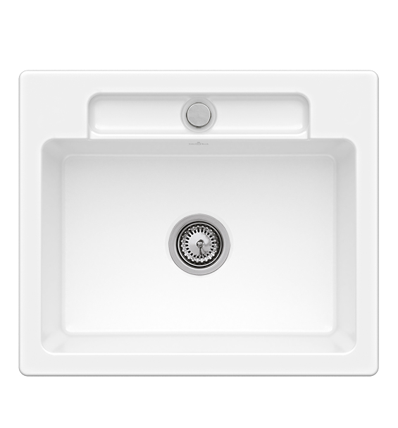 Мийка для кухні Villeroy & Boch Siluet 60 S flat 58х49 см кераміка snow white 33461FKG