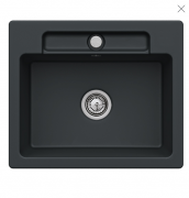 Мойка для кухни Villeroy & Boch Siluet 60 S flat 58х49 см керамика ebony 33461FS5