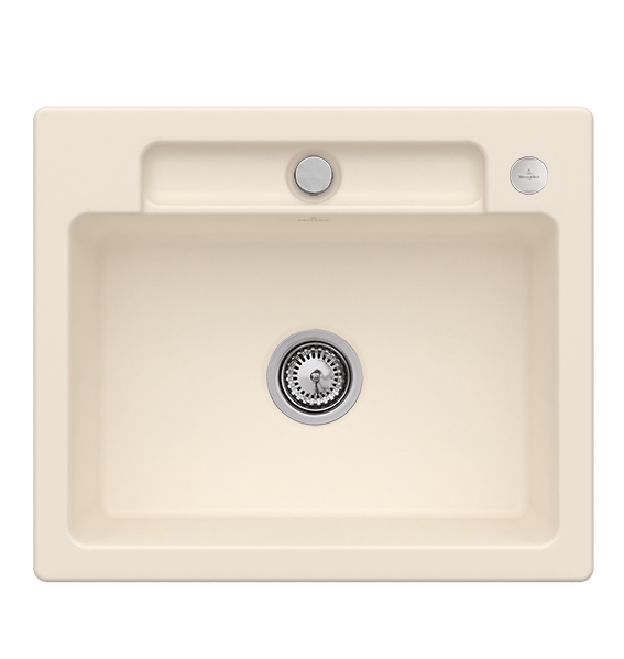 Мийка для кухні Villeroy & Boch Siluet 60 S flat 58х49 см кераміка ivory 33462FFU