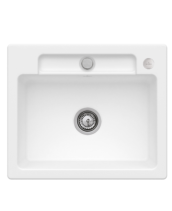 Мойка для кухни Villeroy & Boch Siluet 60 S flat 58х49 см керамика stone white 33462FRW
