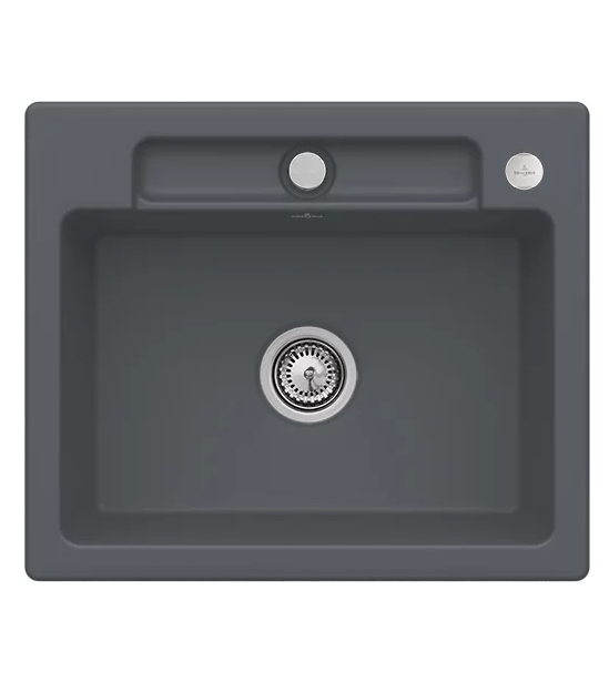 Мийка для кухні Villeroy & Boch Siluet 60 S flat 58х49 см кераміка graphite 33462Fi4