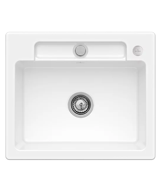 Мойка для кухни Villeroy & Boch Siluet 60 S flat 58х49 см керамика snow white 33462FKG