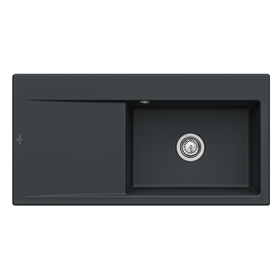 Мийка для кухні Villeroy & Boch Subway Style 60 Flat 98х49 см чаша справа кераміка ebony 33611FS5