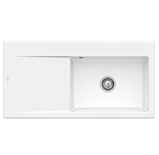 Мийка для кухні Villeroy & Boch Subway Style 60 Flat 98х49 см чаша справа кераміка snow white 33612FKG