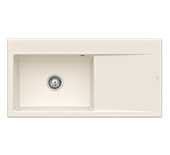 Мийка для кухні Villeroy & Boch Subway Style 60 Flat 98х49 см чаша зліва кераміка crema 33621FKR