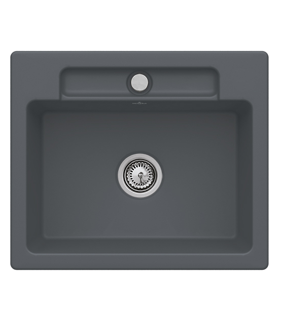 Мийка для кухні Villeroy & Boch Siluet 60 S flat 58х49 см кераміка graphite 33461Fi4