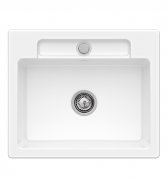 Мийка для кухні Villeroy & Boch Siluet 60 S flat 58х49 см кераміка snow white 33461FKG