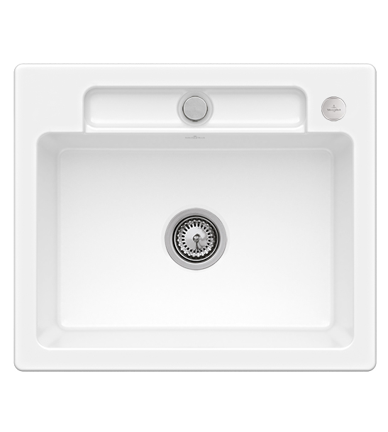 Мийка для кухні Villeroy & Boch Siluet 60 S flat 58х49 см кераміка white alpin 33462FR1