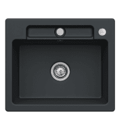 Мийка для кухні Villeroy & Boch Siluet 60 S flat 58х49 см кераміка ebony 33462FS5