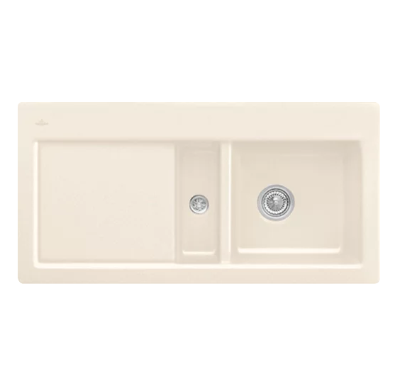 Мойка для кухни Villeroy & Boch Subway 60 Flat 96,5х47,5 см чаша справа керамика crema 67121FKR