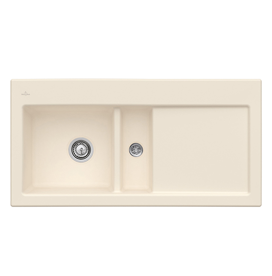 Мийка для кухні Villeroy & Boch Subway 60 Flat 96,5х47,5 см чаша зліва кераміка ivory 67701FFU