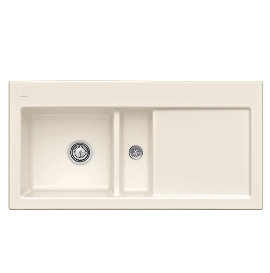 Мойка для кухни Villeroy & Boch Subway 60 Flat 96,5х47,5 см чаша слева керамика crema 67701FKR