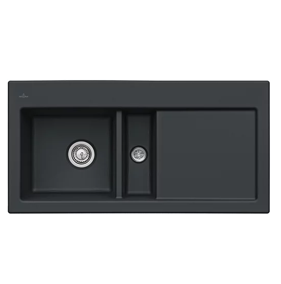 Мойка для кухни Villeroy & Boch Subway 60 Flat 96,5х47,5 см чаша слева керамика ebony 67701FS5