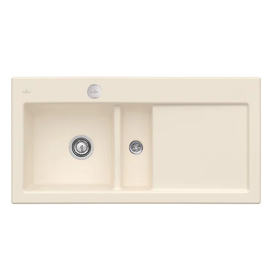 Мийка для кухні Villeroy & Boch Subway 60 Flat 96,5х47,5 см чаша зліва кераміка ivory 67702FFU
