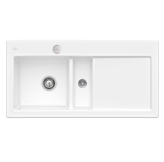 Мойка для кухни Villeroy & Boch Subway 60 Flat 96,5х47,5 см чаша слева керамика snow white 67702FKG