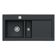 Мийка для кухні Villeroy & Boch Subway 60 Flat 96,5х47,5 см чаша зліва кераміка ebony 67702FS5