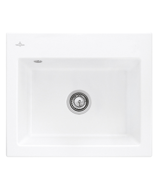 Мойка для кухни Villeroy & Boch Subway 60 S Flat 56,5х47,5 см керамика stone white 33091FRW