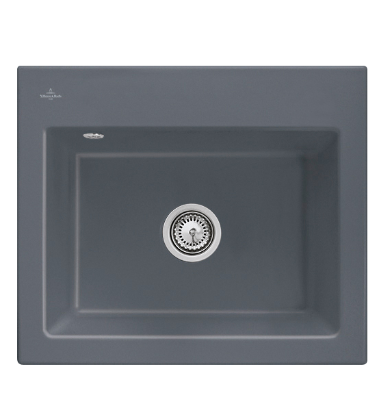 Мойка для кухни Villeroy & Boch Subway 60 S Flat 56,5х47,5 см керамика graphite 33091Fi4