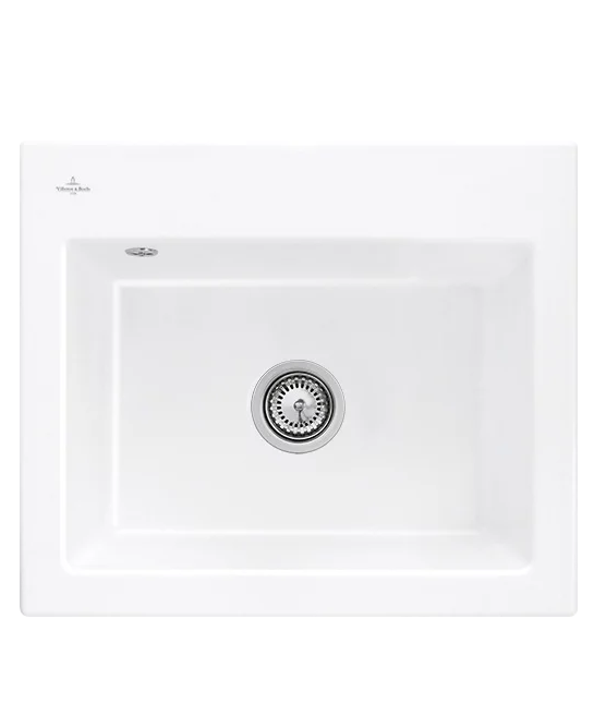 Мийка для кухні Villeroy & Boch Subway 60 S Flat 56,5х47,5 см кераміка snow white 33091FKG