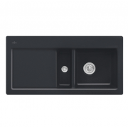 Мийка для кухні Villeroy & Boch Subway 60 Flat 96,5х47,5 см чаша справа кераміка ebony 67121FS5