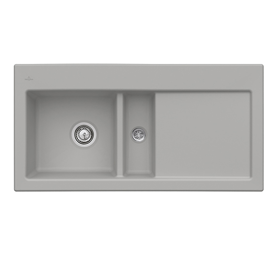 Мийка для кухні Villeroy & Boch Subway 60 Flat 96,5х47,5 см чаша зліва кераміка fossil 67701FKD