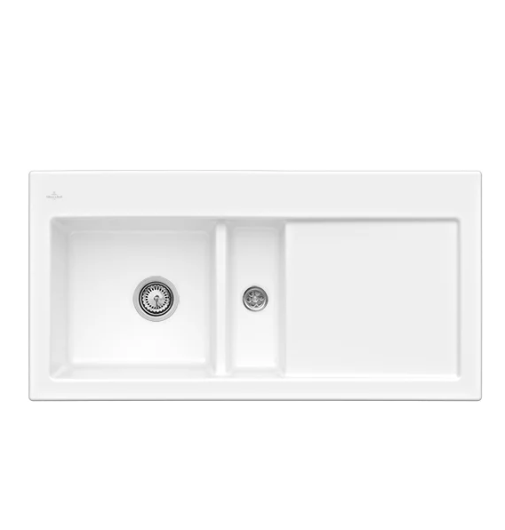 Мийка для кухні Villeroy & Boch Subway 60 Flat 96,5х47,5 см чаша зліва кераміка snow white 67701FKG