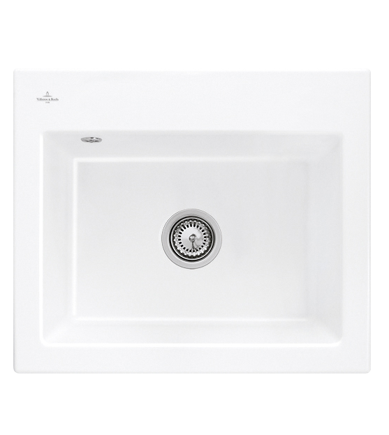 Мийка для кухні Villeroy & Boch Subway 60 S Flat 56,5х47,5 см кераміка white alpin 33091FR1