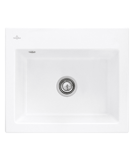 Мийка для кухні Villeroy & Boch Subway 60 S Flat 56,5х47,5 см кераміка stone white 33091FRW