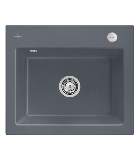 Мойка для кухни Villeroy & Boch Subway 60 S Flat 56,5х47,5 см керамика graphite 33092Fi4