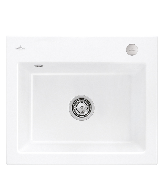 Мойка для кухни Villeroy & Boch Subway 60 S Flat 56,5х47,5 см керамика snow white 33092FKG