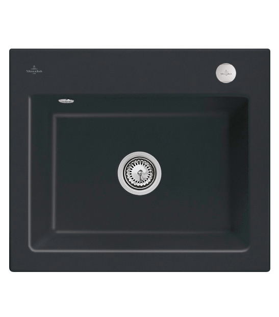 Мойка для кухни Villeroy & Boch Subway 60 S Flat 56,5х47,5 см керамика ebony 33092FS5