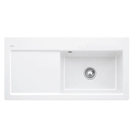 Мийка для кухні Villeroy & Boch Subway 60 XL Flat 96,5х47,5 см чаша справа кераміка white alpin 67191FR1
