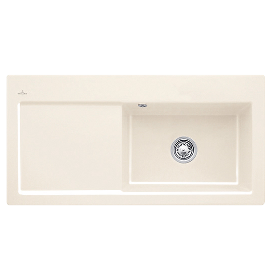 Мийка для кухні Villeroy & Boch Subway 60 XL Flat 96,5х47,5 см чаша справа кераміка crema 67191FKR