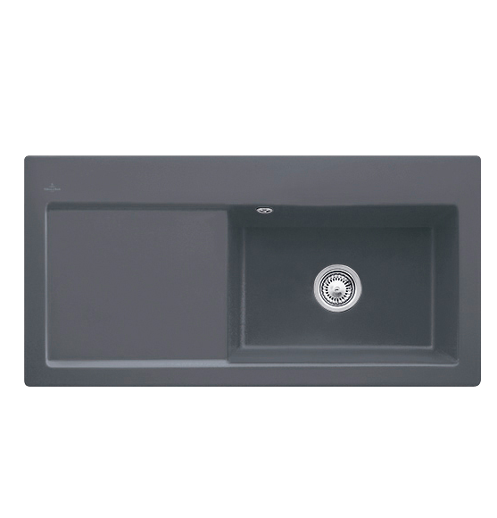 Мийка для кухні Villeroy & Boch Subway 60 XL Flat 96,5х47,5 см чаша справа кераміка graphite 67191Fi4