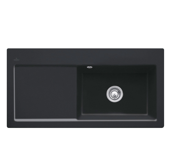 Мойка для кухни Villeroy & Boch Subway 60 XL Flat 96,5х47,5 см чаша справа керамика ebony 67191FS5