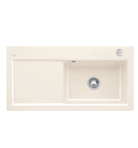 Мийка для кухні Villeroy & Boch Subway 60 XL Flat 96,5х47,5 см чаша справа кераміка crema 67192FKR