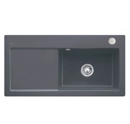 Мойка для кухни Villeroy & Boch Subway 60 XL Flat 96,5х47,5 см чаша справа керамика graphite 67192Fi4