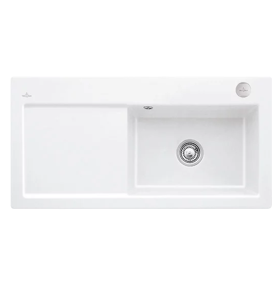 Мойка для кухни Villeroy & Boch Subway 60 XL Flat 96,5х47,5 см чаша справа керамика snow white 67192FKG