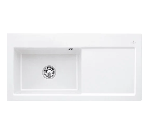 Мийка для кухні Villeroy & Boch Subway 60 XL Flat 96,5х47,5 см чаша зліва кераміка white alpin 67181FR1