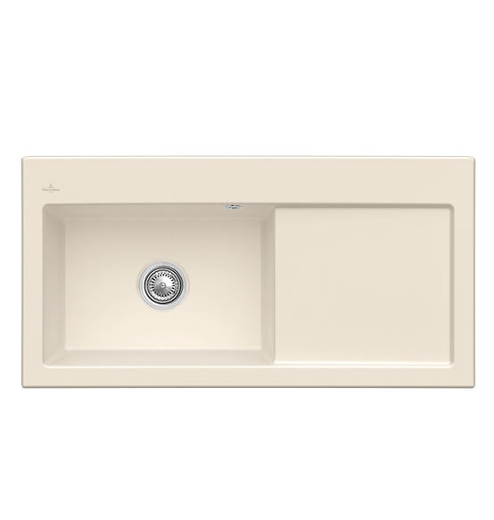 Мийка для кухні Villeroy & Boch Subway 60 XL Flat 96,5х47,5 см чаша зліва кераміка ivory 67181FFU
