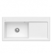 Мойка для кухни Villeroy & Boch Subway 60 XL Flat 96,5х47,5 см чаша слева керамика stone white 67181FRW