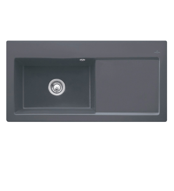 Мойка для кухни Villeroy & Boch Subway 60 XL Flat 96,5х47,5 см чаша слева керамика graphite 67181Fi4
